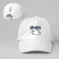 Süße Haifisch Druck Pferdeschwanz Baseball Cap Damen verstellbare Sommer Sonnenhut weiß. - Verstellbar / Weiß