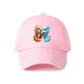 Cappellino da baseball rosa con grafica calcio fuoco e ghiaccio, sportivo regolabile nuovo - Regolabile / Rosa
