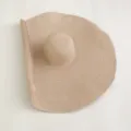 Oversized straw sun hat for women wide brim beach vacation summer UV protection sun hat beige - 25cm Brim (Head Circumference 56-58cm) / Pink Rolled Brim