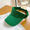 Casquette de visiere vide verte pour femme, chapeau de soleil anti-UV style decontracte. - Réglable (54-58cm) / Vert