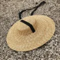 Grand chapeau de paille à large bord, chapeau de soleil plat style Hepburn pour plage été. - M (56-58cm) / Paille Naturelle Bord 15cm + Ruban Noir