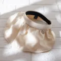 Chapeau de soleil vide beige plissé visière anti UV casquette été plage chapeau femme. - M (56-58cm) / Protection UV - Beige