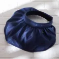 Visière de soleil femme bleu marine, large bord, chapeau coquille anti-UV élégant. - M (56-58cm) / Protection UV - Bleu Marine