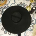 Chapeau de paille noir à large bord pour femme, élégant chapeau de soleil plat pour la plage. - M (56-58cm) / Paille Noire Bord 18cm + Ruban Noir