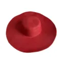 Chapeau de paille rouge à large bord pour femme, parfait pour la plage et l'été. - M (56-58cm) / Rouge