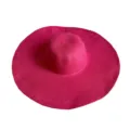 Gros plan chapeau de paille large bord, rose vif chapeau soleil plage été, léger design. - M (56-58cm) / Rose rouge