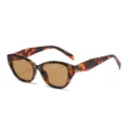 Occhiali da sole tartarugati occhio di gatto alla moda per donna, protezione UV vintage - Montatura Ambra Tutto Marrone