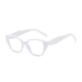 Occhiali da sole cat eye bianchi alla moda, grande montatura protezione uv donna - Montatura Bianca Lenti Chiare