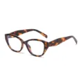 Occhiali occhi di gatto tartaruga stile vintage montatura ottica accessorio variante - Montatura Ambra Lenti Chiare