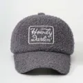 Casquette de baseball en peluche teddy grise avec broderie Howdy Darlin chapeau chic - Réglable / Gris