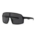 Kids outdoor cycling sunglasses, black frame shield sport sun glasses for children. - Black Frame Grey Lens