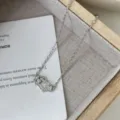 S925 Sterlingsilber Hufeisen Halskette mit Zirkonia, minimalistischer edler Damenschmuck Kette - XN491-Halskette / Weißgold