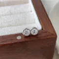 Elegante Ohrstecker aus Sterlingsilber mit Zirkonia, minimalistischer täglicher Schmuck. - Platin-5mm