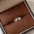 S925 zilveren vlinder strik oorknopjes, prachtig retro design, elegante sieraden stijl. - Vlinder Stijl (XE227) / Zilver