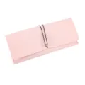 Rosa Leder Brillenetui mit elastischem Bandverschluss, tragbare staubdichte Schutztasche. - Rosa