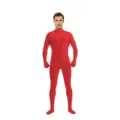 Red full body zentai suit stretchy spandex costume Halloween cosplay bodysuit for men - Red
