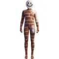 Full body brick pattern cosplay costume funny morph suit halloween party outfit prop hunt style - 110 / Set
