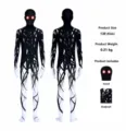 Halloween scary zentai bodysuit full cover creepy costume for kids cosplay party event - Kids 110 / Set / Red Eye Tree Man Cosplay Costume