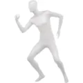 Witte full body zentai pak elastische bodysuit Halloween kostuum optreden kleding detail - Volwassene 170 / Wit