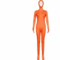 Unisex orange spandex full body zentai suit bodysuit cosplay costume for halloween parties. - 110 / Orange - Unisex Open Face Bodysuit