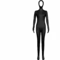 Black spandex bodysuit for cosplay Halloween unisex full body tight suit size 165. - Black - Unisex Open Face Bodysuit