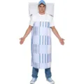 Drôle de costume de lit d'hôpital adulte fête jeu de rôle tenue amusante bleu blanc - Taille unique / Ensemble / Bleu et Blanc