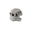 Plush dinosaur skull mask wearable gray costume headwear for Halloween cosplay parties. - Gray Single Skull Without Skeleton