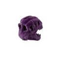 Purple plush dinosaur skull costume hat wearable Halloween cosplay accessory soft fabric. - Purple Single Skull Without Skeleton
