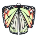 Butterfly wing cape for women, colorful monarch butterfly costume shawl for cosplay party halloween. - Adult Tied Big Butterfly / Butterfly Yellow