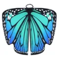 Halloween butterfly cloak wings costume shawl festival party dance wear blue black - Adult Tied Big Butterfly / Butterfly Blue