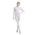 Solid color tight zentai suit full body performance dance costume for Halloween wear - 110 / Set / White