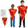 Kids Pizza Costume Children Funny Food Fancy Dress Sponge Outfit Halloween Party - One Size / Children's Pizza Sponge Costume