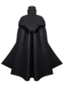 Medieval gothic vampire cloak for Halloween cosplay, stand collar black party stage costume. - One Size / Black