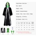Tabla de tallas de vestido de disfraz de alienígena para niños con medidas detalladas. - Niños M / Vestidos / Vestido de Alienígena