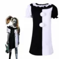 Kids Halloween scary clown cosplay dress black and white contrast costume for party show - 110 / Art the Clown