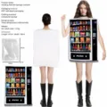Costume de distributeur automatique éponge drôle cosplay tenue pour fête Halloween variante SKU - Taille unique / Éponge Distributeur