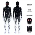 Kids Halloween Tree Monster Cosplay Costume Bodysuit with Hood Scary Party Fancy Outfit - 110 (Kids)