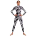Adult zebra print tight bodysuit stretchy spandex animal cosplay costume for women stage wear - 170 / Zebra Print