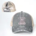 Gorra de camionero gris desgastada con malla trasera y estampado divertido de 80 anos. - Ajustable / Gris