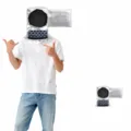 Silver camera man tv head mask costume role play props for halloween party decoration. - One Size / Camera Headgear