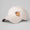Süße Capybara Print Baseballcap für lässige Outdoor Freizeit mit verstellbarem Riemen. - Verstellbar / Beige