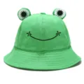Green frog bucket hat for women cute cartoon casual sun hat couple matching basin cap - M (56-58cm) / Green