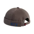 Gorro Docker Miki Marrón de Pana Streetwear OYY Bordado Unisex Urbano y Casual - M (56-58cm) / Gris