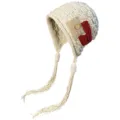 Cute Knitted Beanie Hat with Tassels Earflap Winter Warm Crochet Cap Off-White Style - Off White