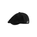Gorra plana negra retro estilo elegante boina de newsboy para hombres y mujeres diarios. - M (56-58cm) / Negro
