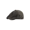 Gorra plana gris oscuro para hombre y mujer, boina vintage con bordado elegante en el lateral. - M (56-58cm) / Gris