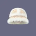 Flauschiger Plüsch Strick Fischerhut für Damen, warme Winter Pelzkappe mit design. - M (56-58cm) / Beige