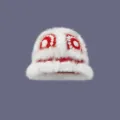 Handgemachte Kaninchenfell Fischerhut Damen, chinesischer Löwentanz Plüsch Mütze, warmer Winter. - M (56-58cm) / Rot