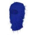 Cagoule shaggy bleue masque facial chaud en tricot d'hiver pour fete en plein air. - M (56-58cm) / Bleu