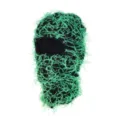 Cagoule tricotée ébouriffée masque de ski avec fils fluorescents verts, couvre-visage fête. - M (56-58cm) / Noir avec Vert Fluorescent